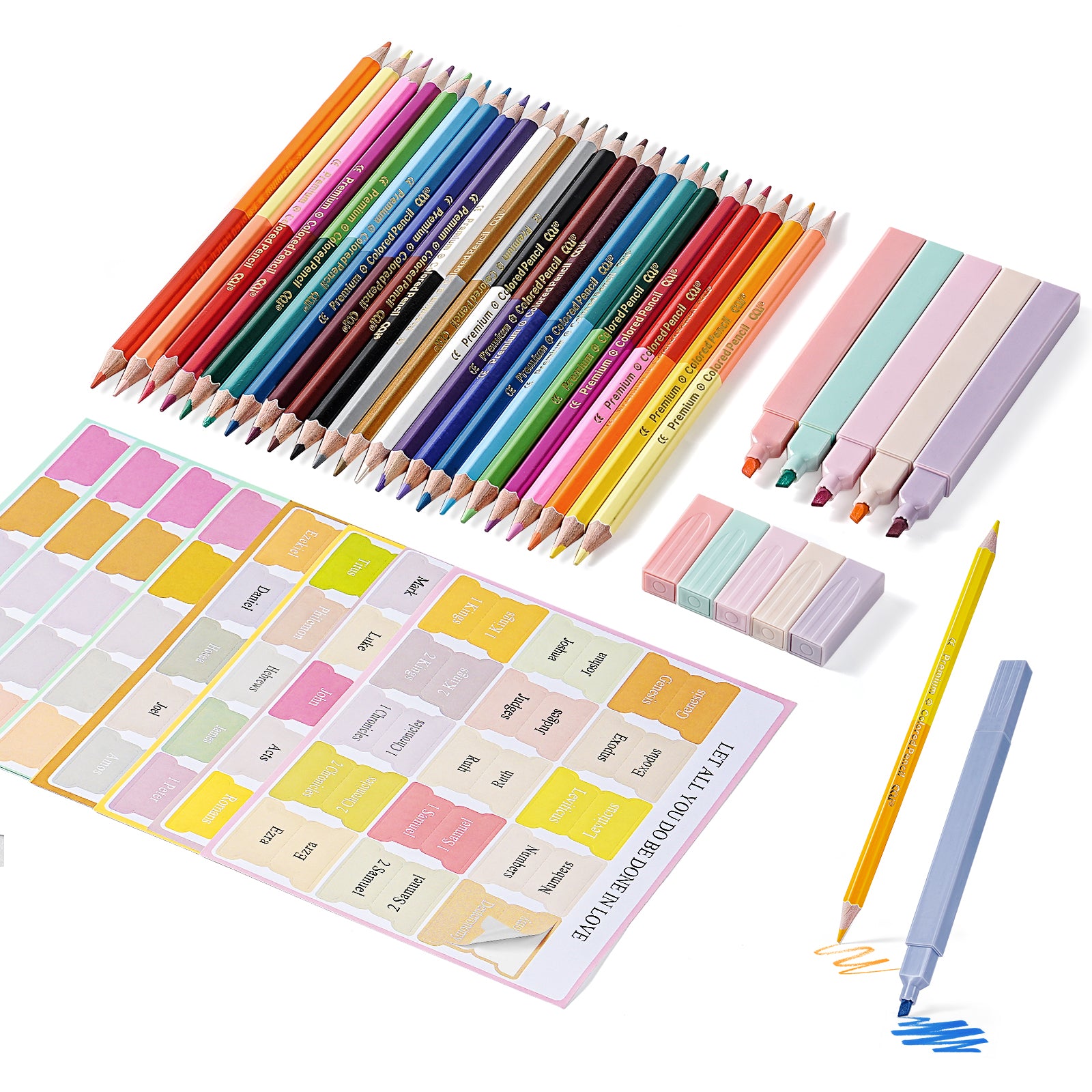 FaithTag Favorites | Bible Tabs + Highlighters + Colored Pencils*2