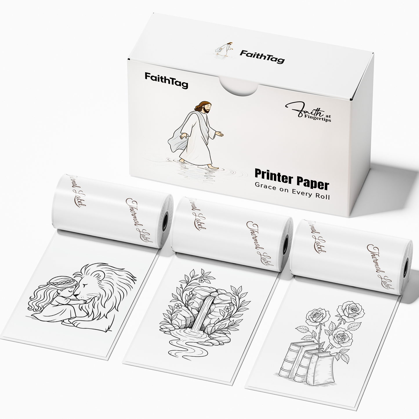 FaithTag White Thermal Sticker Paper