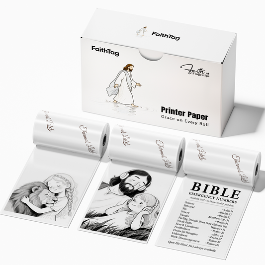 FaithTag Transparent Thermal Sticker Paper